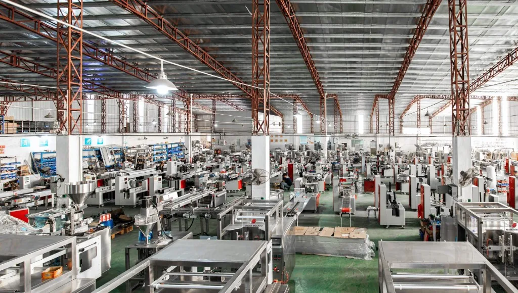 Spartan Machine Co., Ltd. assembly hall with packaging machines on the production floor